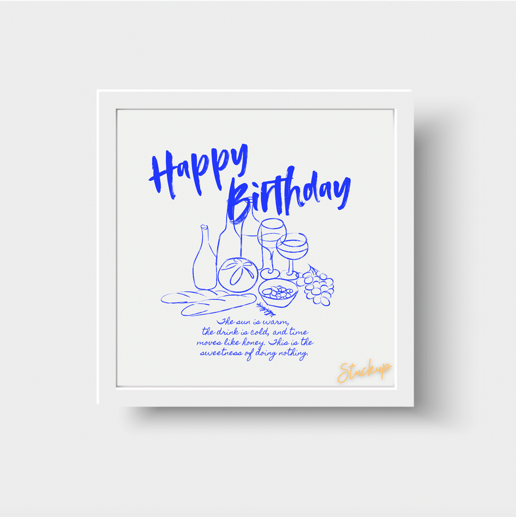 Blue Picnic Poem Happy Birthday