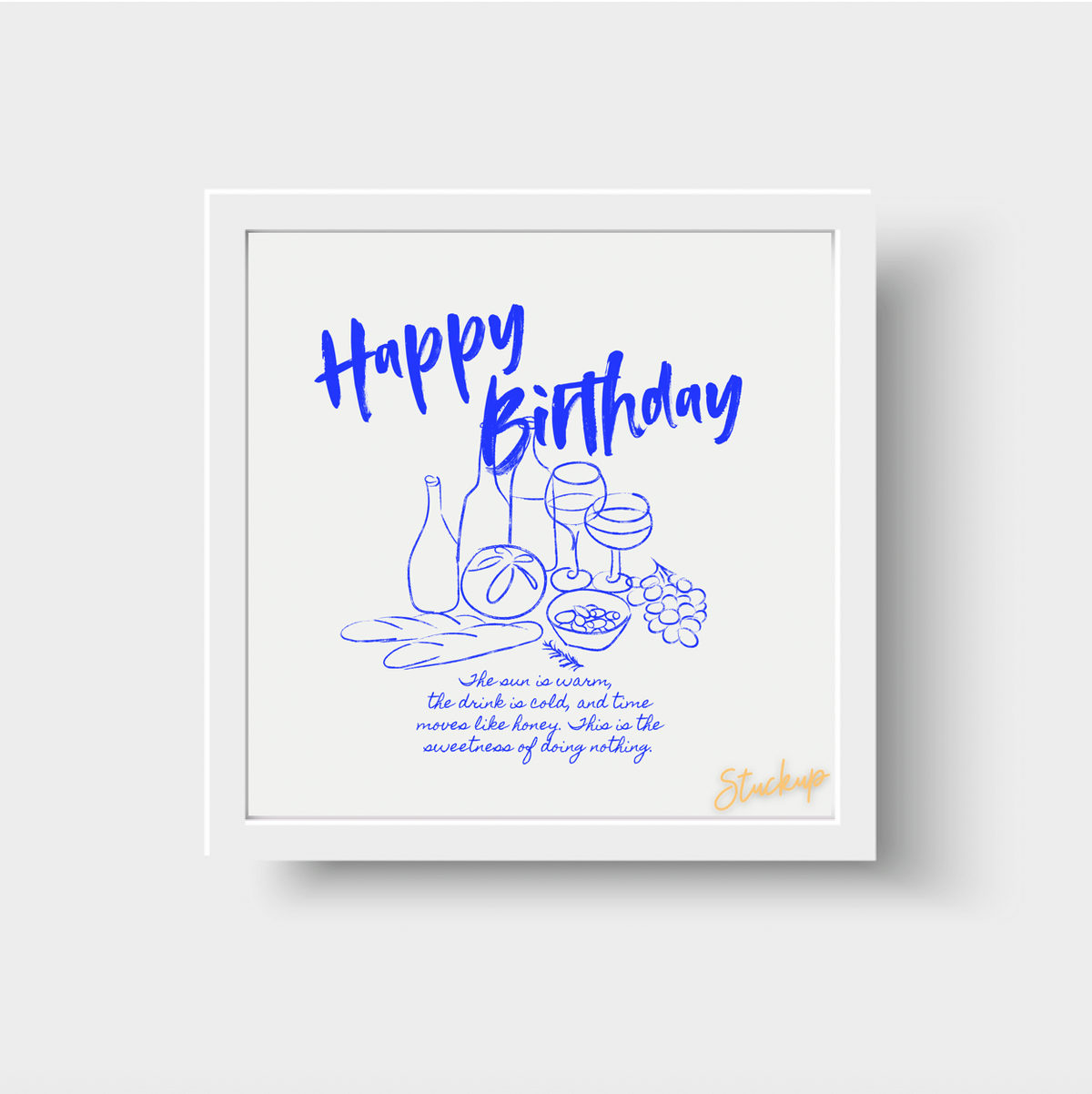 Blue Picnic Poem Happy Birthday