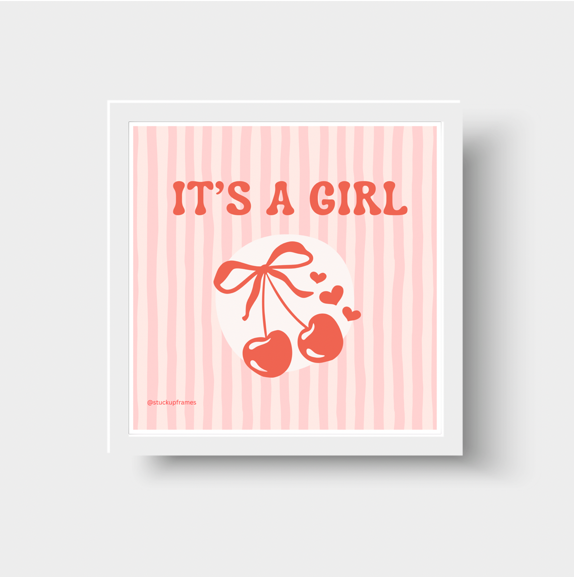 Cherry Bow It's A Girl