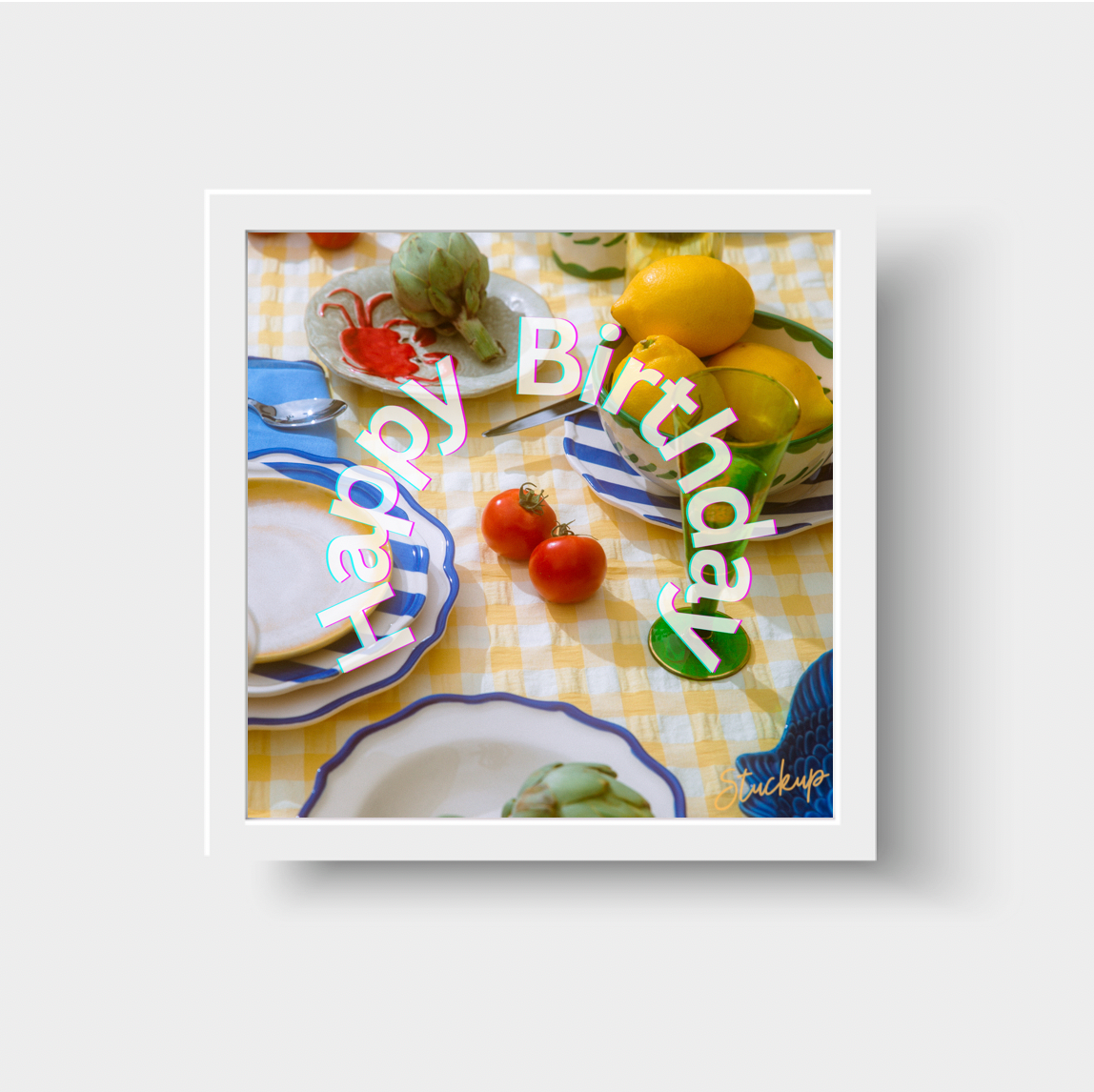 Kitsch Kitchen Table Happy Birthday