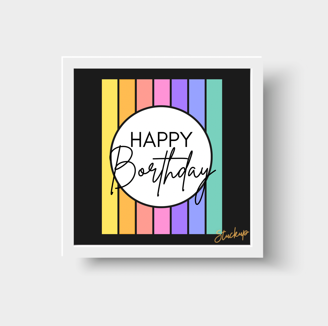 Stripes Happy Birthday